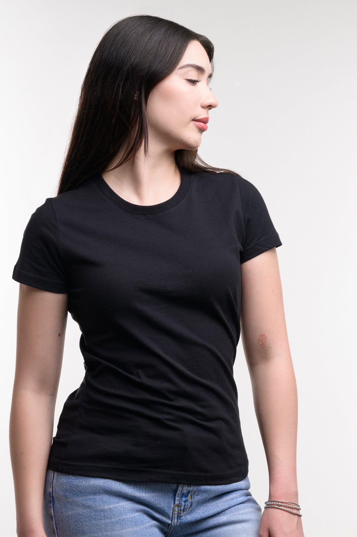 Camiseta de Algodon Deluxe Dama Negra