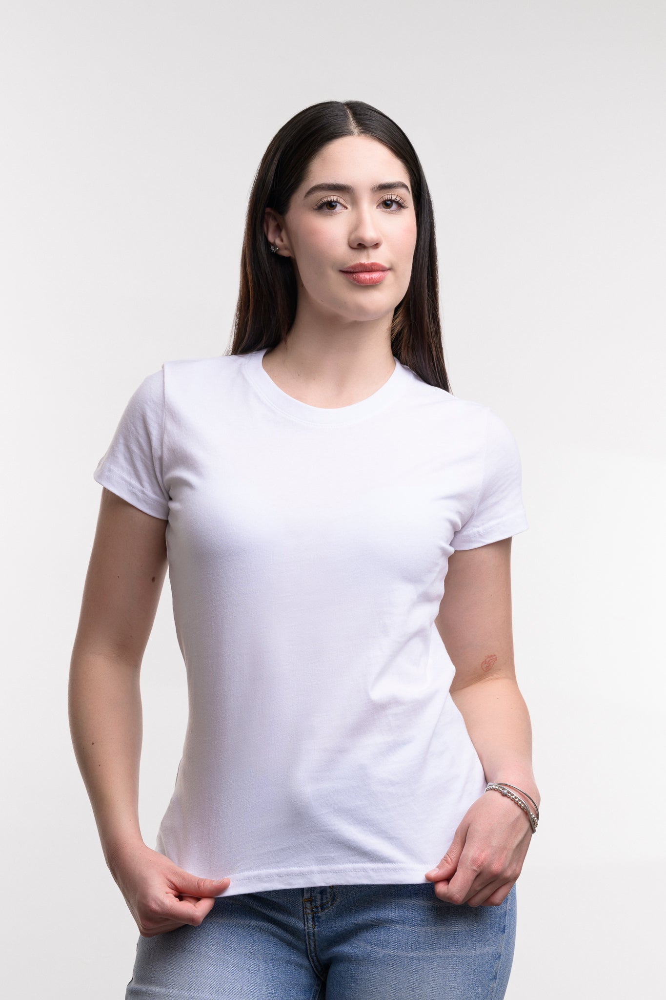 Camiseta de Algodon Deluxe Dama Blanca