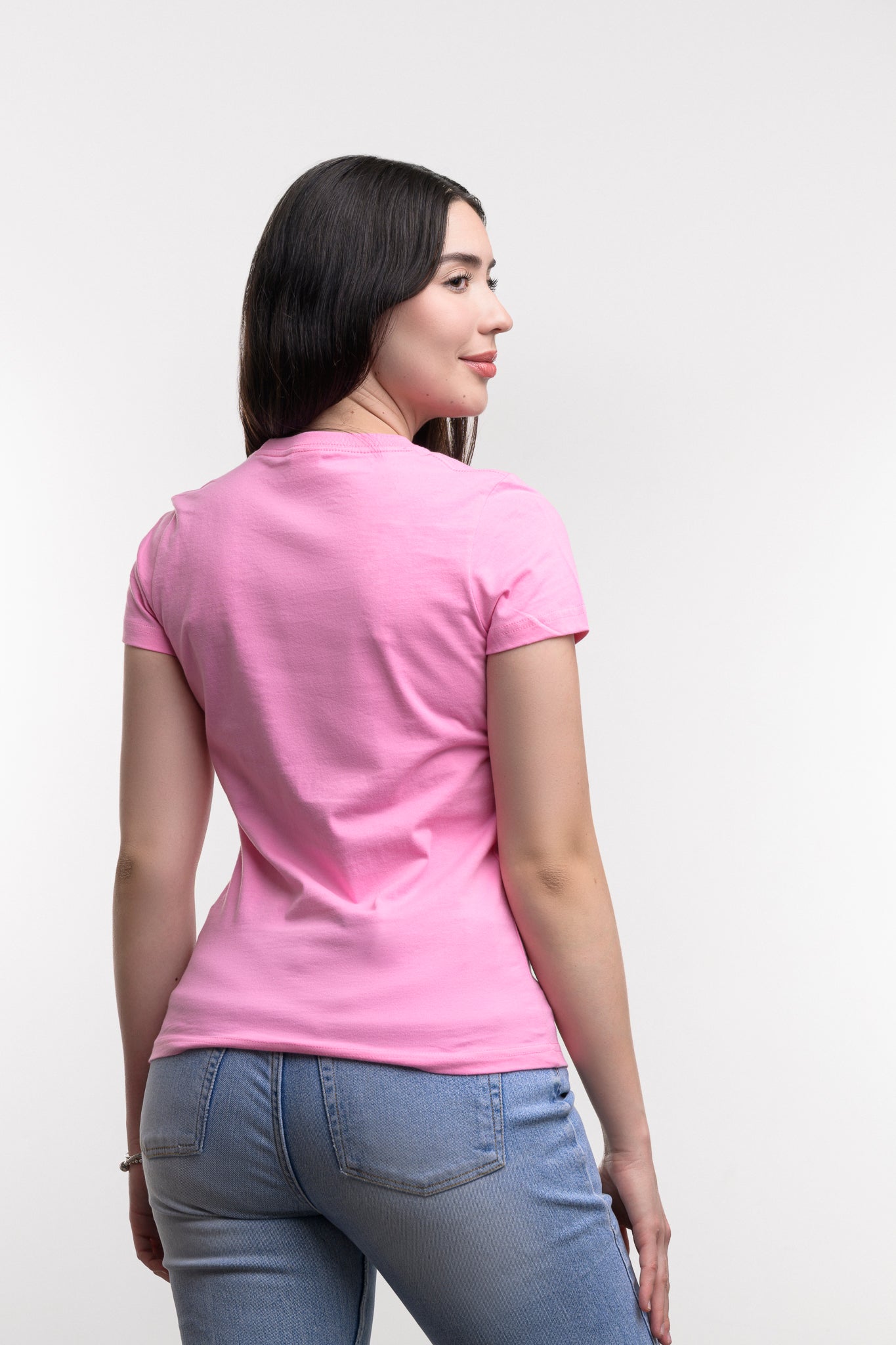 Camiseta de Algodon Deluxe Dama Rosa Bajo